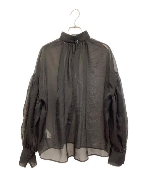 CLANE（クラネ）CLANE (クラネ) シアーパフトップス ブラック サイズ:1の古着・服飾アイテム