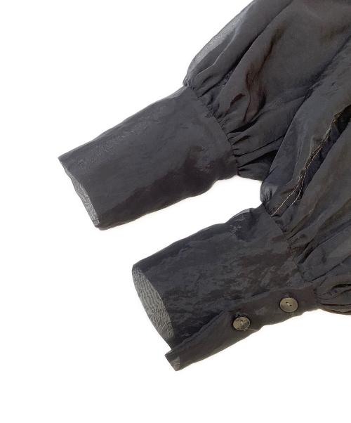 CLANE（クラネ）CLANE (クラネ) シアーパフトップス ブラック サイズ:1の古着・服飾アイテム
