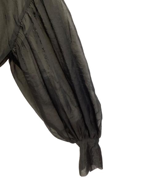 CLANE（クラネ）CLANE (クラネ) シアーパフトップス ブラック サイズ:1の古着・服飾アイテム