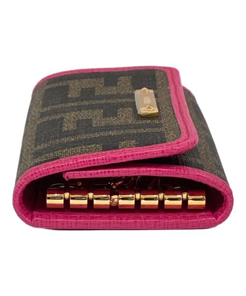 FENDI（フェンディ）FENDI (フェンディ) 6連キーケース ピンク×ブラウンの古着・服飾アイテム