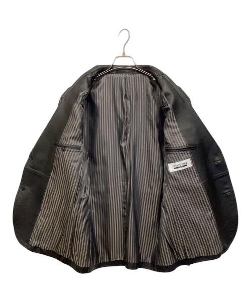 MEN'S BIGI（メンズビギ）MEN'S BIGI (メンズビギ) ラムレザー スタンドカラー シングルライダースジャケット ブラック サイズ:4の古着・服飾アイテム
