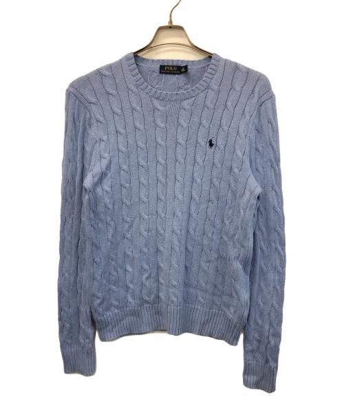 POLO RALPH LAUREN（ポロ・ラルフローレン）POLO RALPH LAUREN (ポロ・ラルフローレン) 厚手ニット ブルー サイズ:Mの古着・服飾アイテム