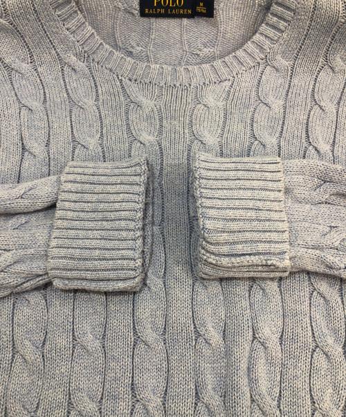 POLO RALPH LAUREN（ポロ・ラルフローレン）POLO RALPH LAUREN (ポロ・ラルフローレン) 厚手ニット ブルー サイズ:Mの古着・服飾アイテム
