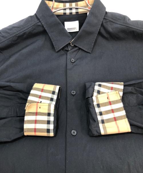 BURBERRY（バーバリー）BURBERRY (バーバリー) 長袖シャツ ブラック サイズ:XXLの古着・服飾アイテム