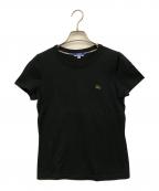 BURBERRY LONDONバーバリーロンドン）の古着「刺繍Tシャツ クルーネック」｜ブラック