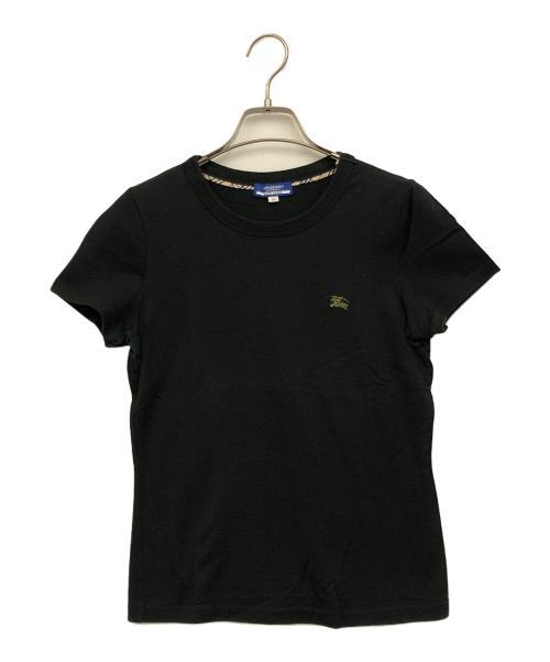 BURBERRY LONDON（バーバリーロンドン）BURBERRY LONDON (バーバリーロンドン) 刺繍Tシャツ クルーネック ブラック サイズ:38の古着・服飾アイテム