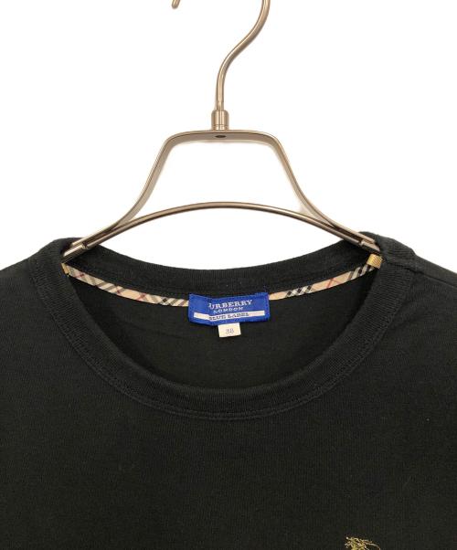 BURBERRY LONDON（バーバリーロンドン）BURBERRY LONDON (バーバリーロンドン) 刺繍Tシャツ クルーネック ブラック サイズ:38の古着・服飾アイテム