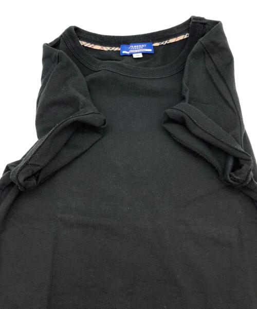 BURBERRY LONDON（バーバリーロンドン）BURBERRY LONDON (バーバリーロンドン) 刺繍Tシャツ クルーネック ブラック サイズ:38の古着・服飾アイテム