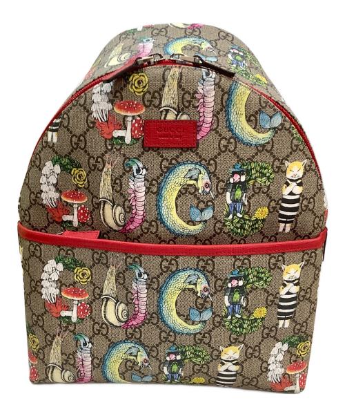 GUCCI（グッチ）GUCCI (グッチ) リュック グレー×レッドの古着・服飾アイテム