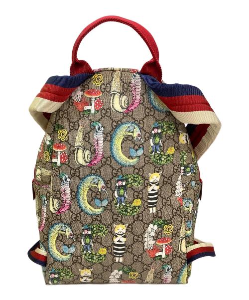 GUCCI（グッチ）GUCCI (グッチ) リュック グレー×レッドの古着・服飾アイテム