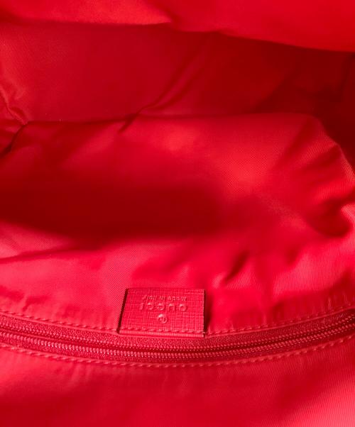 GUCCI（グッチ）GUCCI (グッチ) リュック グレー×レッドの古着・服飾アイテム