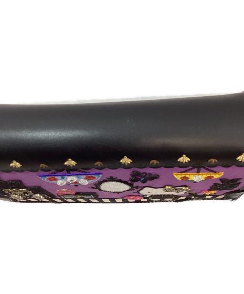 ANNA SUI（アナスイ）ANNA SUI (アナスイ) HELLO KITTY (ハローキティ) ショルダーバッグ ブラック×パープルの古着・服飾アイテム