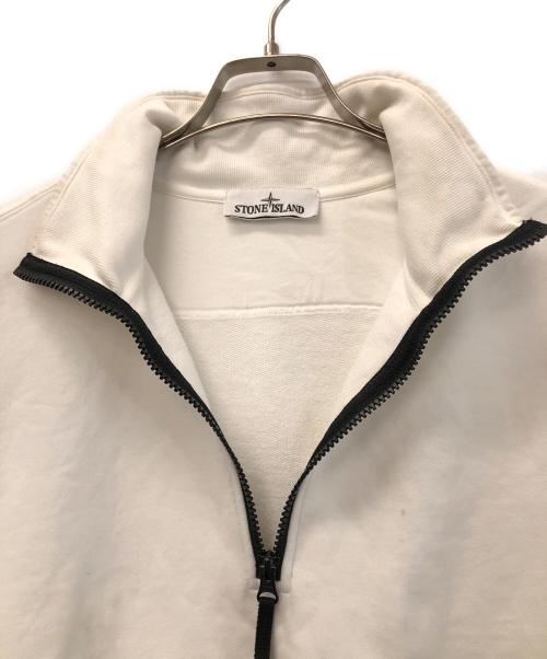 STONE ISLAND（ストーンアイランド）STONE ISLAND (ストーンアイランド) ハーフジップスウェット ホワイト サイズ:Lの古着・服飾アイテム