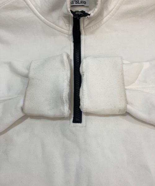 STONE ISLAND（ストーンアイランド）STONE ISLAND (ストーンアイランド) ハーフジップスウェット ホワイト サイズ:Lの古着・服飾アイテム