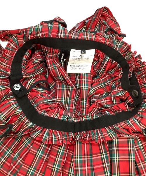 tricot COMME des GARCONS（トリココムデギャルソン）tricot COMME des GARCONS (トリココムデギャルソン) サスペンダースカート レッド×グリーン サイズ:Mの古着・服飾アイテム