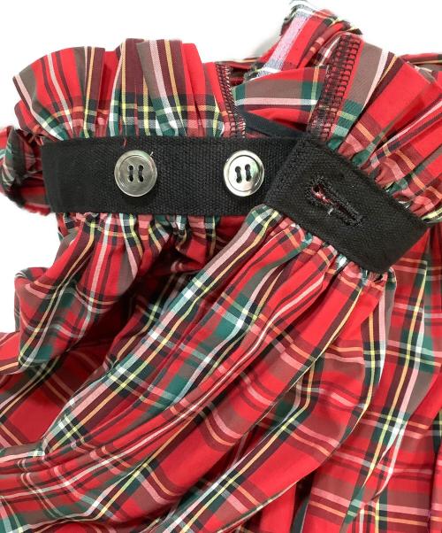 tricot COMME des GARCONS（トリココムデギャルソン）tricot COMME des GARCONS (トリココムデギャルソン) サスペンダースカート レッド×グリーン サイズ:Mの古着・服飾アイテム