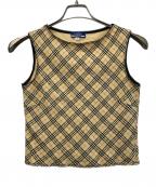 BURBERRY BLUE LABELバーバリー ブルー レーベル）の古着「ノースリーブカットソー」｜ベージュ