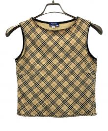 BURBERRY BLUE LABEL（バーバリー ブルー レーベル）の古着「ノースリーブカットソー」｜ベージュ