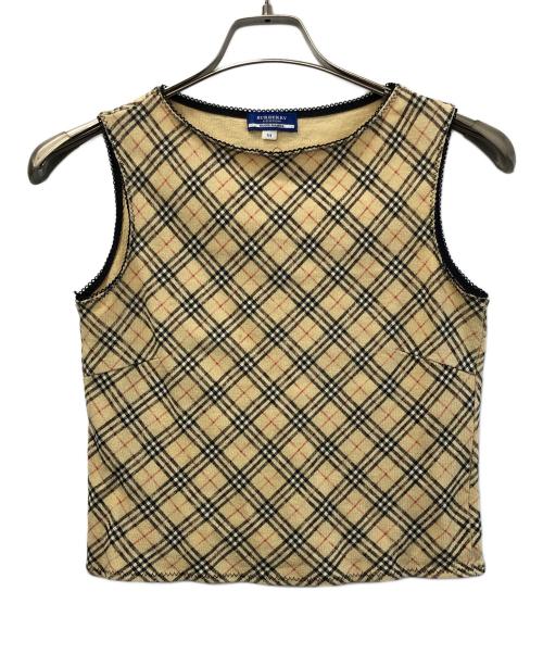 BURBERRY BLUE LABEL（バーバリー ブルー レーベル）BURBERRY BLUE LABEL (バーバリー ブルー レーベル) ノースリーブカットソー ベージュ サイズ:Mの古着・服飾アイテム
