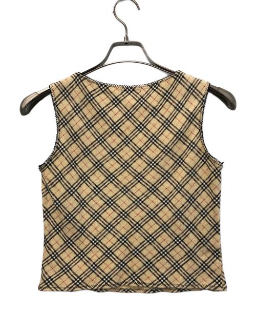 BURBERRY BLUE LABEL（バーバリー ブルー レーベル）BURBERRY BLUE LABEL (バーバリー ブルー レーベル) ノースリーブカットソー ベージュ サイズ:Mの古着・服飾アイテム