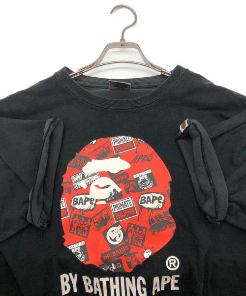A BATHING APE（アベイシングエイプ）A BATHING APE (アベイシングエイプ) 半袖カットソー ブラック サイズ:Lの古着・服飾アイテム