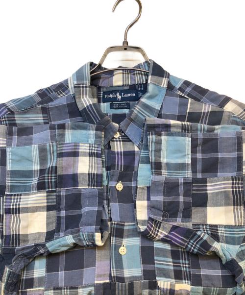 RALPH LAUREN（ラルフローレン）RALPH LAUREN (ラルフローレン) 半袖シャツ ブルー×スカイブルー サイズ:Lの古着・服飾アイテム