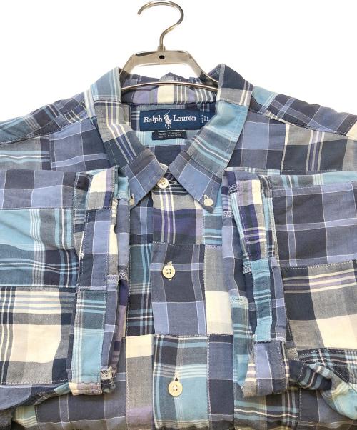 RALPH LAUREN（ラルフローレン）RALPH LAUREN (ラルフローレン) 半袖シャツ ブルー×スカイブルー サイズ:Lの古着・服飾アイテム