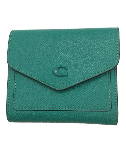 COACH（コーチ）COACH (コーチ) 2つ折り財布 グリーンの古着・服飾アイテム
