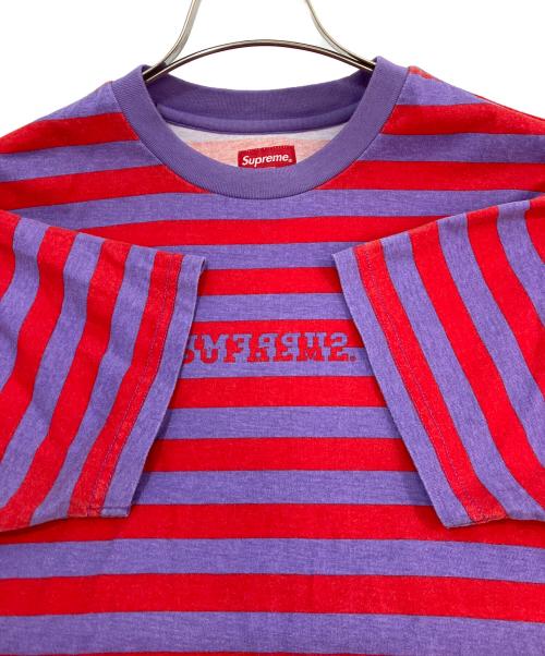 SUPREME（シュプリーム）Supreme (シュプリーム) 半袖カットソー レッド×パープル サイズ:Sの古着・服飾アイテム