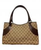 GUCCIグッチ）の古着「ハンドバッグ」｜ベージュ×ブラウン