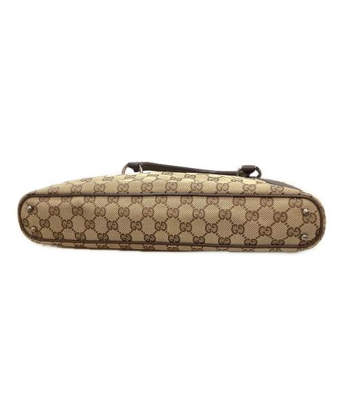 GUCCI（グッチ）GUCCI (グッチ) ハンドバッグ ベージュ×ブラウンの古着・服飾アイテム