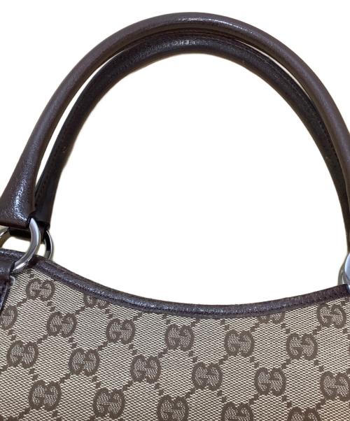GUCCI（グッチ）GUCCI (グッチ) ハンドバッグ ベージュ×ブラウンの古着・服飾アイテム