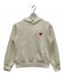 PLAY COMME des GARCONS（プレイコムデギャルソン）の古着「PLAY HOODED SWEATSHIRT RED HEART」｜アイボリー