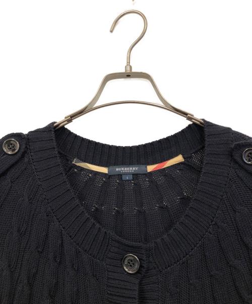 BURBERRY LONDON（バーバリーロンドン）BURBERRY LONDON (バーバリーロンドン) ニットカーディガン ネイビー サイズ:1の古着・服飾アイテム