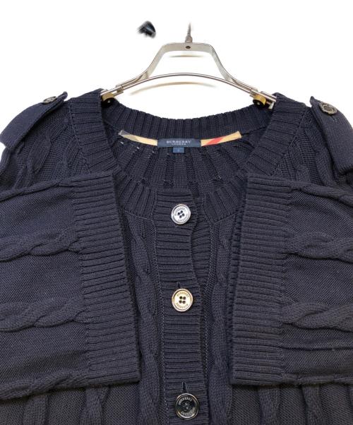 BURBERRY LONDON（バーバリーロンドン）BURBERRY LONDON (バーバリーロンドン) ニットカーディガン ネイビー サイズ:1の古着・服飾アイテム