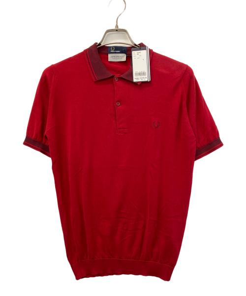 FRED PERRY（フレッドペリー）FRED PERRY (フレッドペリー) JOHN SMEDLEY (ジョンスメドレー) ポロシャツ レッド サイズ:S 未使用品の古着・服飾アイテム