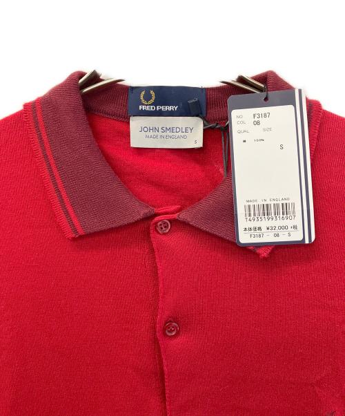FRED PERRY（フレッドペリー）FRED PERRY (フレッドペリー) JOHN SMEDLEY (ジョンスメドレー) ポロシャツ レッド サイズ:S 未使用品の古着・服飾アイテム