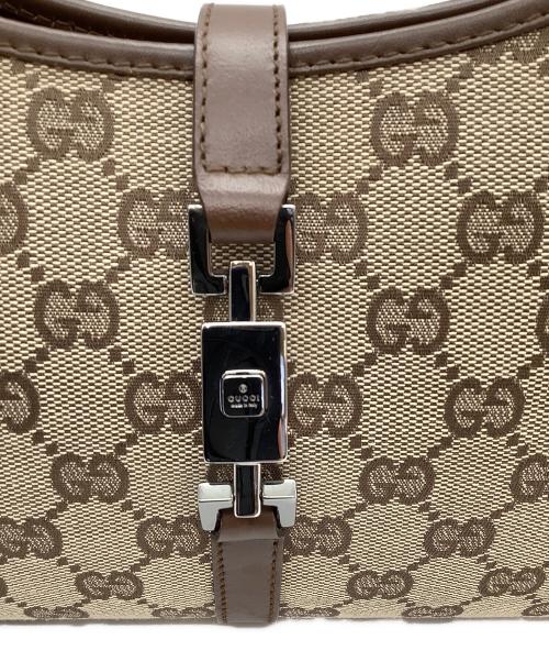 GUCCI（グッチ）GUCCI (グッチ) ハンドバッグ ブラウン×ベージュの古着・服飾アイテム