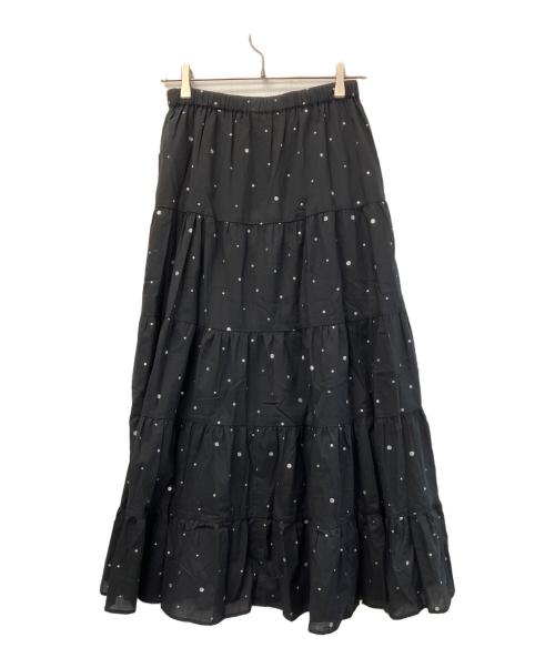 Couture d'adam（クチュールドアダム）Couture d'adam (クチュールドアダム) グリッターティアードスカート ブラック サイズ:38 未使用品の古着・服飾アイテム