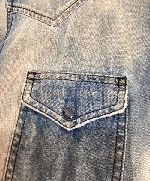 DIESEL（ディーゼル）DIESEL (ディーゼル) 長袖シャツ ブルー×ベージュ サイズ:Lの古着・服飾アイテム