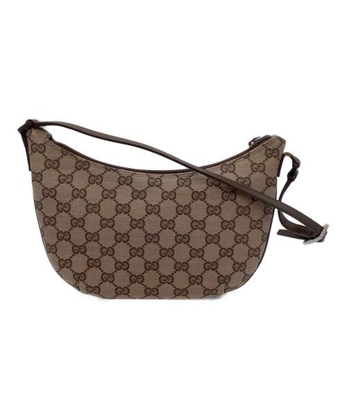 GUCCI（グッチ）GUCCI (グッチ) ハンドバッグ ブラウン×ベージュの古着・服飾アイテム