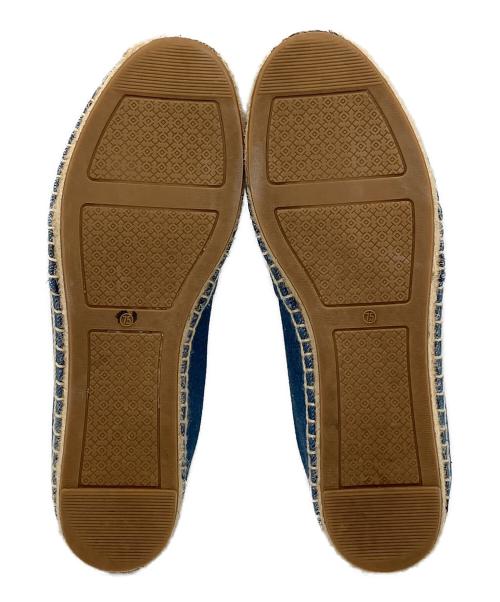 TORY BURCH（トリーバーチ）TORY BURCH (トリーバーチ) エスパドリーユ ブルー×ナチュラル サイズ:25の古着・服飾アイテム