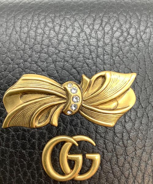 GUCCI（グッチ）GUCCI (グッチ) 2つ折り財布 ブラックの古着・服飾アイテム