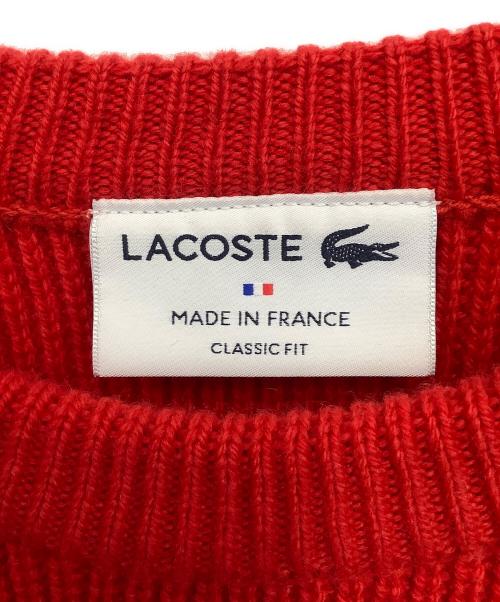 LACOSTE（ラコステ）LACOSTE (ラコステ) 厚手ニット レッド サイズ:Mの古着・服飾アイテム