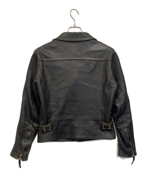THE FLAT HEAD（ザ・フラットヘッド）THE FLAT HEAD (ザ・フラットヘッド) ダブルライダースジャケット ブラック サイズ:36の古着・服飾アイテム
