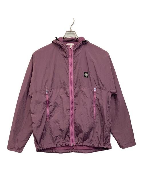STONE ISLAND（ストーンアイランド）STONE ISLAND (ストーンアイランド) ナイロンリップストップジップアップフーディ パープル サイズ:XLの古着・服飾アイテム