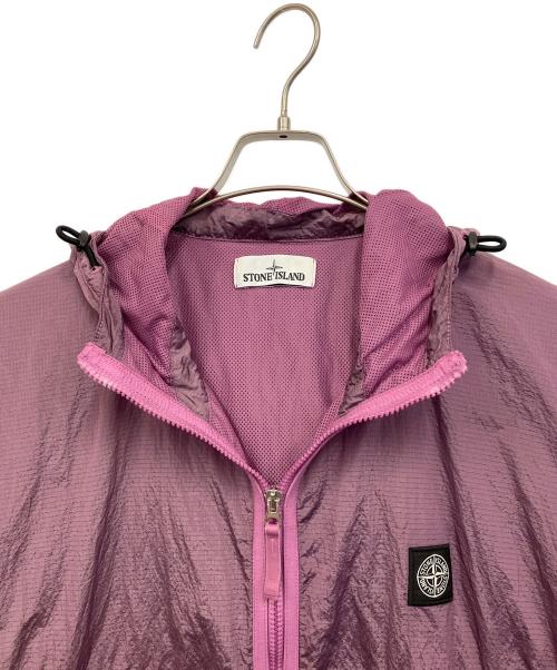 STONE ISLAND（ストーンアイランド）STONE ISLAND (ストーンアイランド) ナイロンリップストップジップアップフーディ パープル サイズ:XLの古着・服飾アイテム