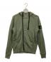 STONE ISLAND（ストーンアイランド）の古着「コットンスウェットダブルジップフーディパーカー」｜グリーン