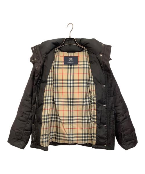 BURBERRY LONDON（バーバリーロンドン）BURBERRY LONDON (バーバリーロンドン) 裏地ノバチェックフォックスファー ダウンジャケット ブラウン サイズ:38の古着・服飾アイテム