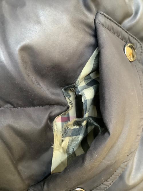 BURBERRY LONDON（バーバリーロンドン）BURBERRY LONDON (バーバリーロンドン) 裏地ノバチェックフォックスファー ダウンジャケット ブラウン サイズ:38の古着・服飾アイテム
